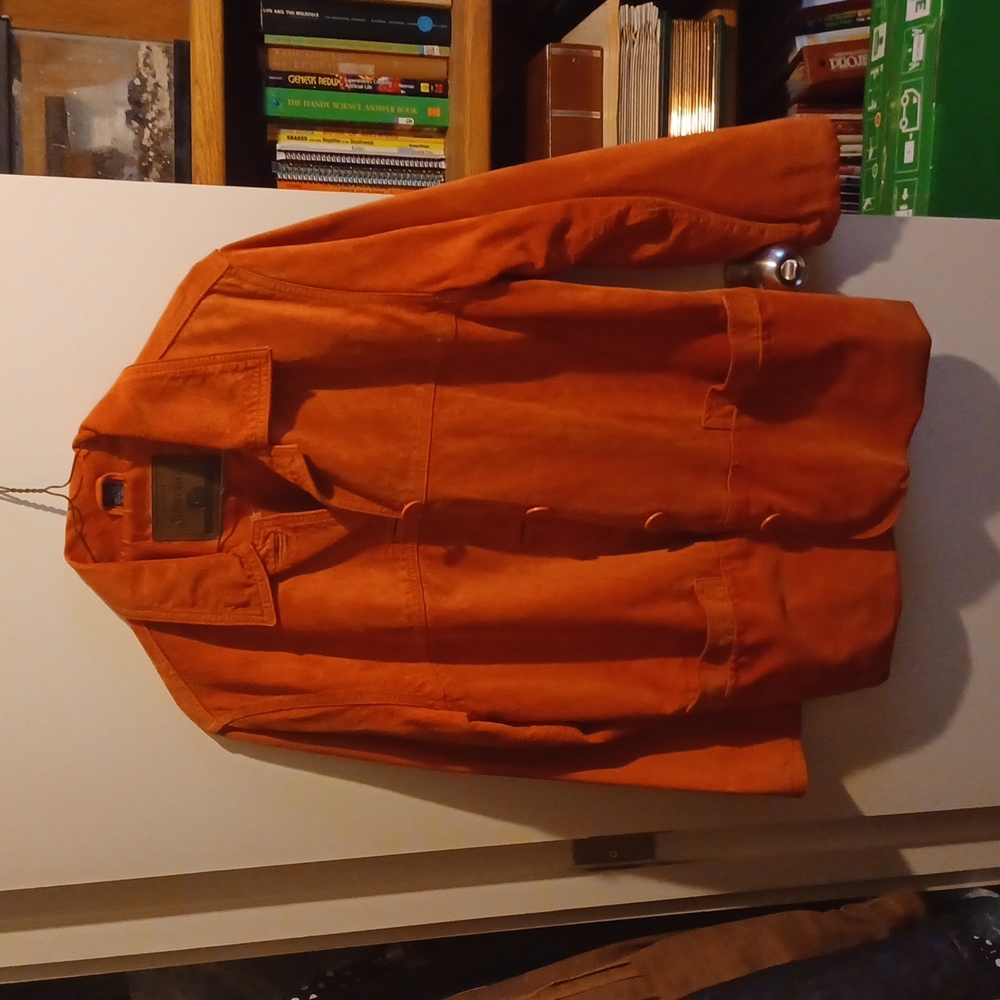 Women's Leather Coat St. John's Bay, PM, Orange